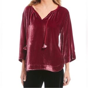 Tommy Bahama Velvet Sands Silk Blend Boho Blouse XL NWT